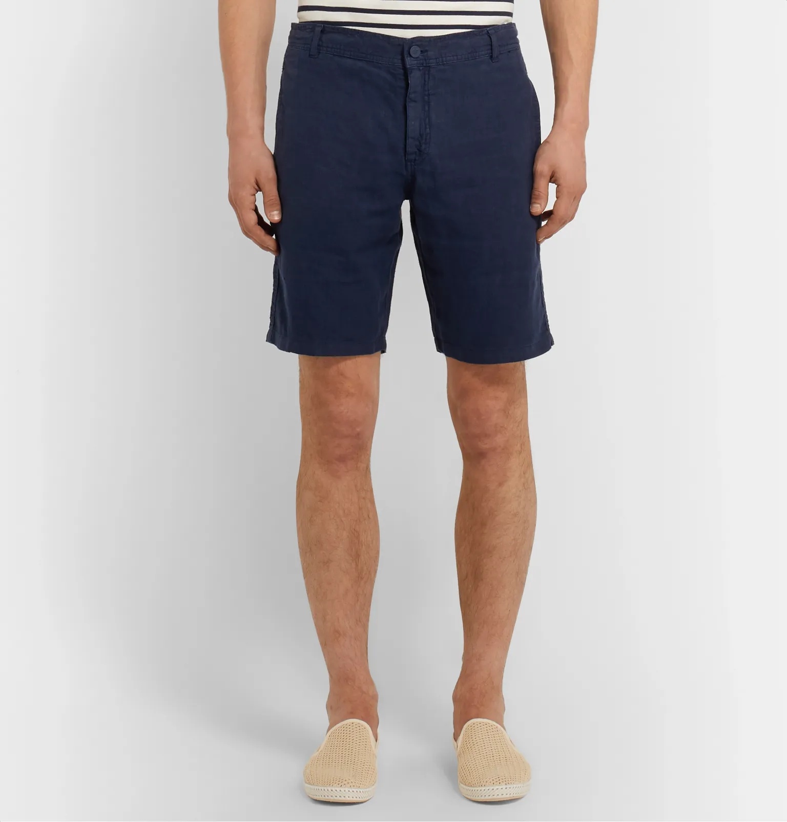 Baron Slim-Fit Linen Shorts - 4