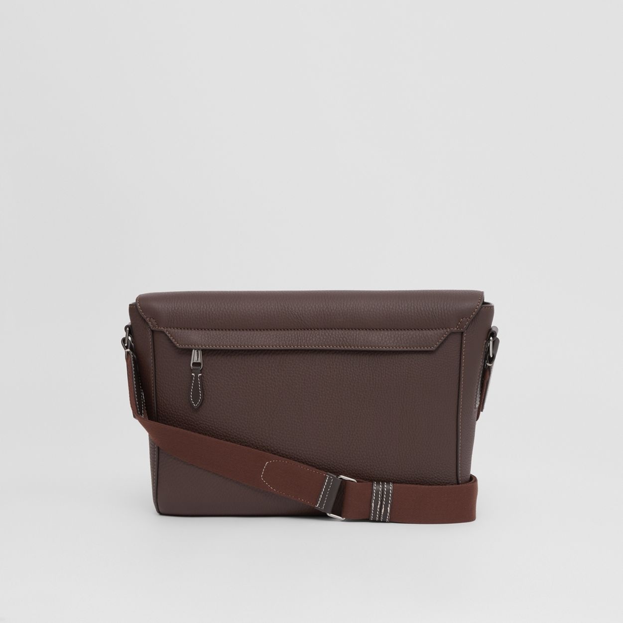 Grainy Leather Pocket Messenger Bag - 8