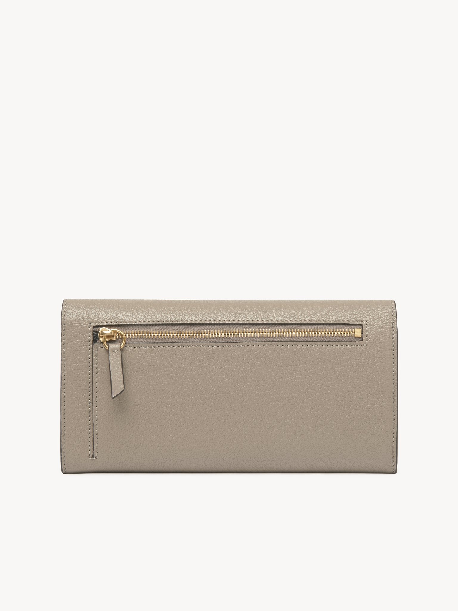 ENVELOPE LONG WALLET WITH FLAP IN GRAINED LEATHER - 4