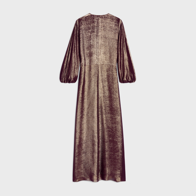 CELINE caftan dress IN lamé silk outlook