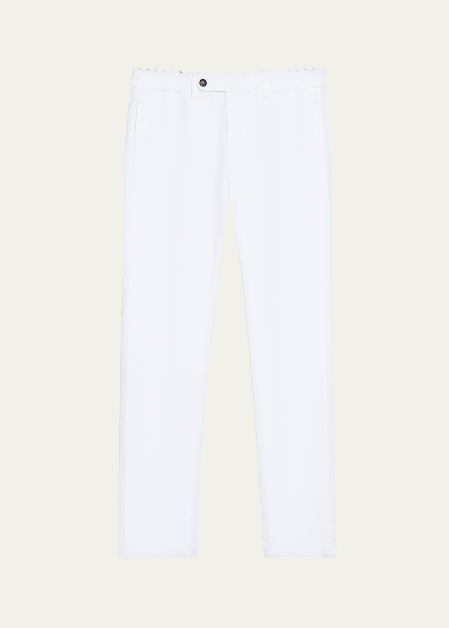 Men's Cotton-Linen Flat-Front Trousers - 1
