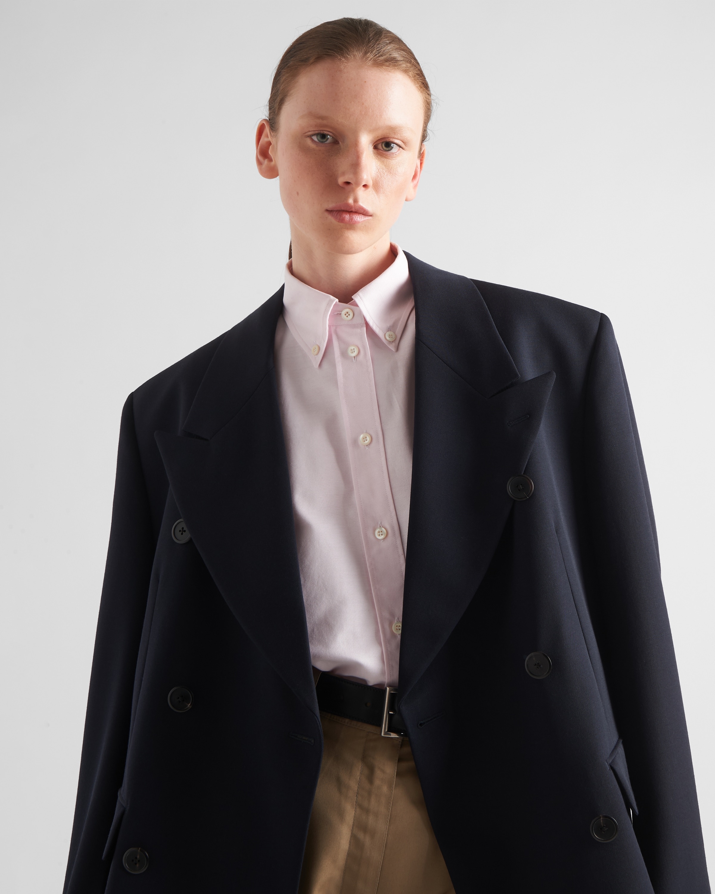 Prada Embroidered Oxford cotton shirt | REVERSIBLE