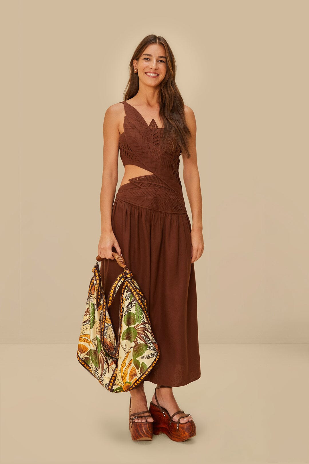 Foliage Sketch Scarf Tote Bag - 4