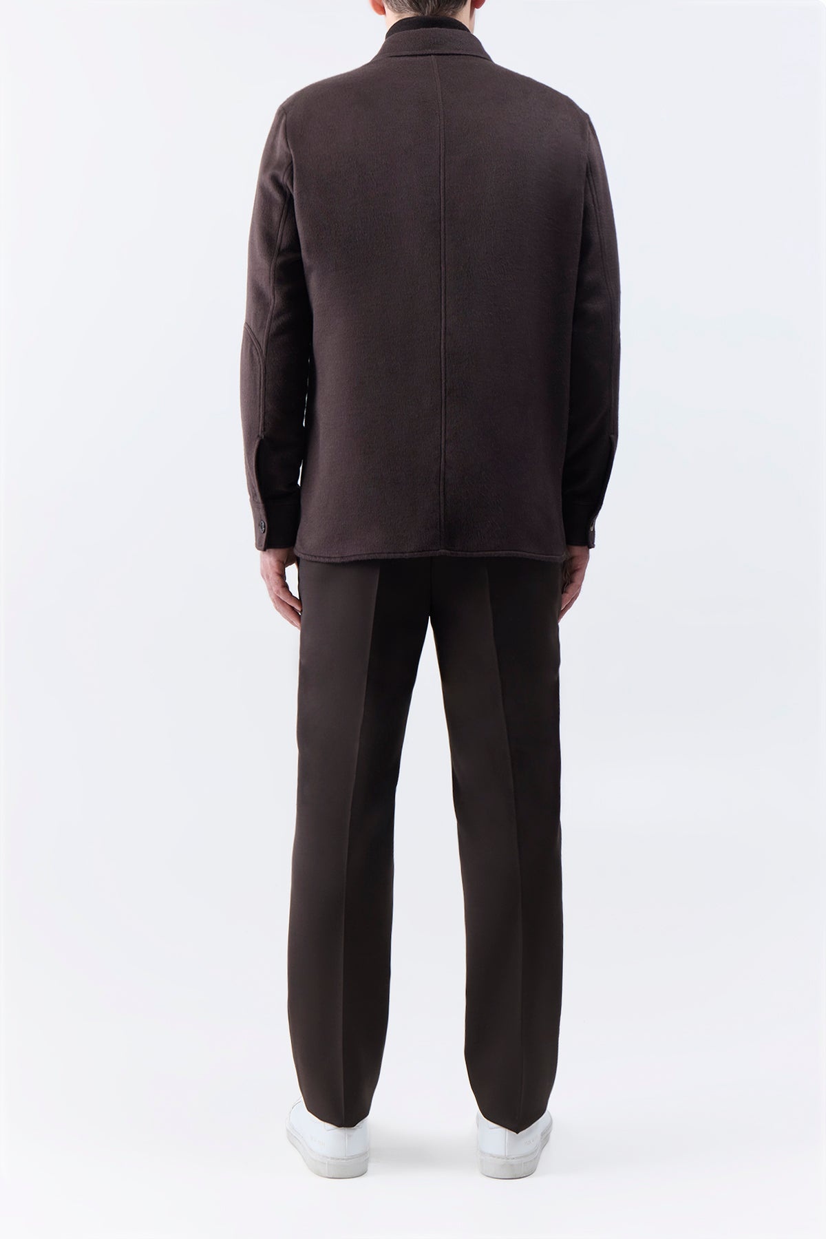 Lucas Overshirt in Chocolate Winter Silk - 4