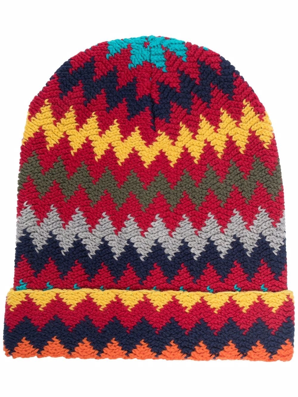 striped knitted beanie - 1