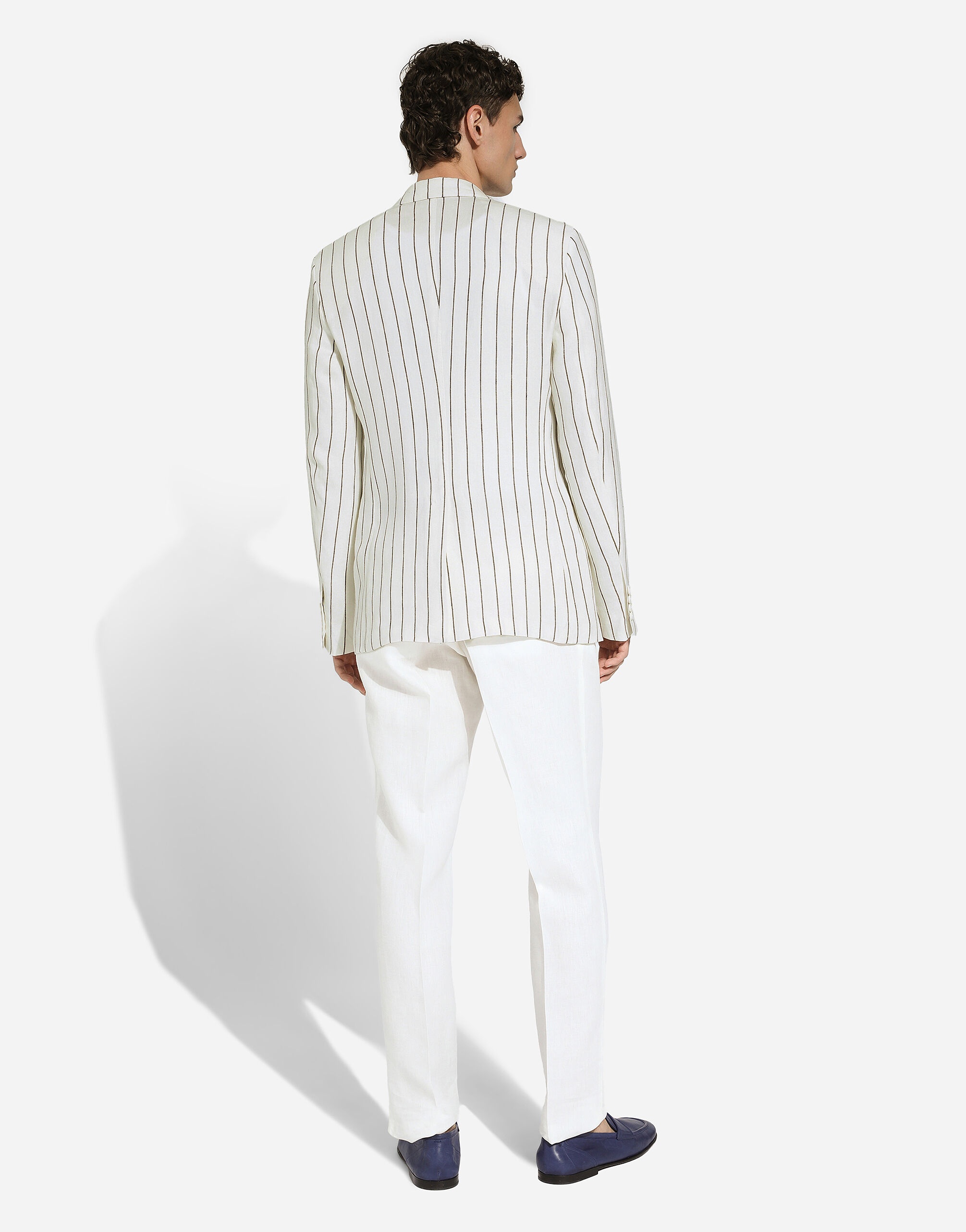 Single-breasted linen Sicilia-fit jacket - 3