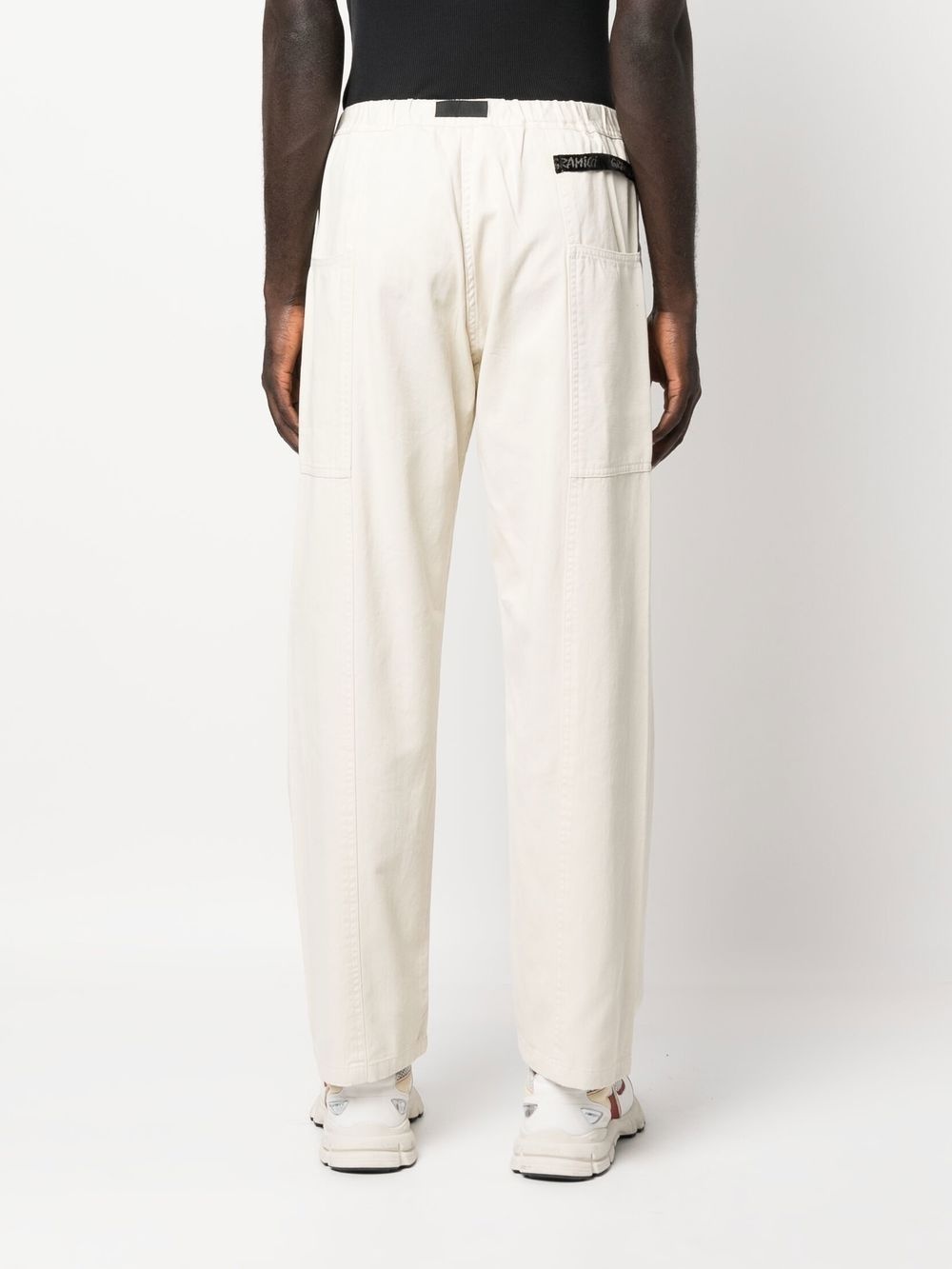two-pocket buckled straight trousers - 4