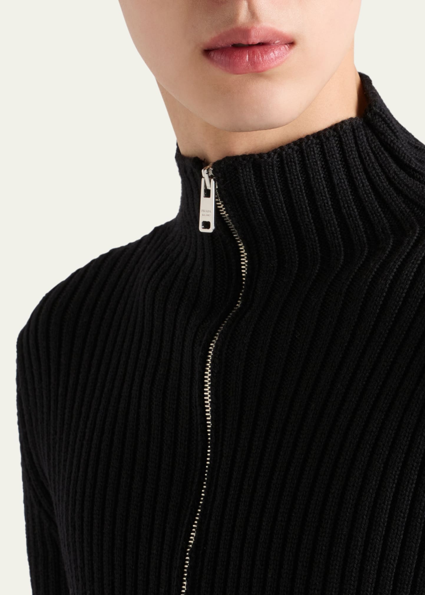 Men's Ribbed Zip Sweater - 4