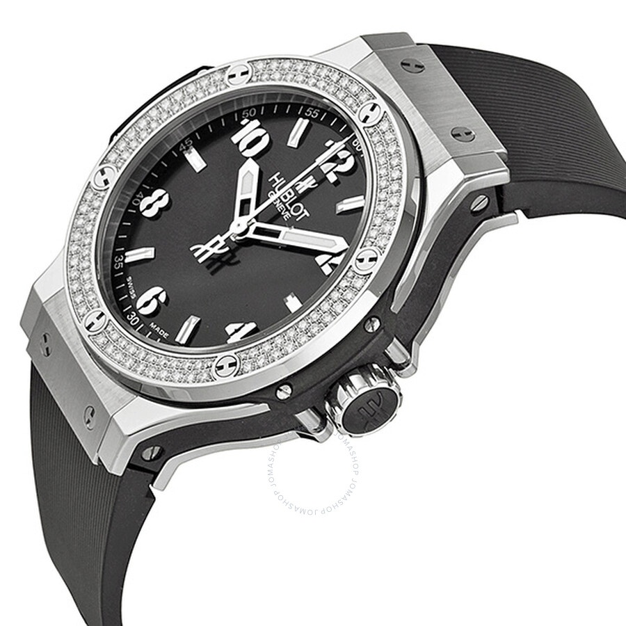 Hublot Big Bang Black Dial Diamond Black Rubber Ladies Watch 361.SX.1270.RX.1104 - 2