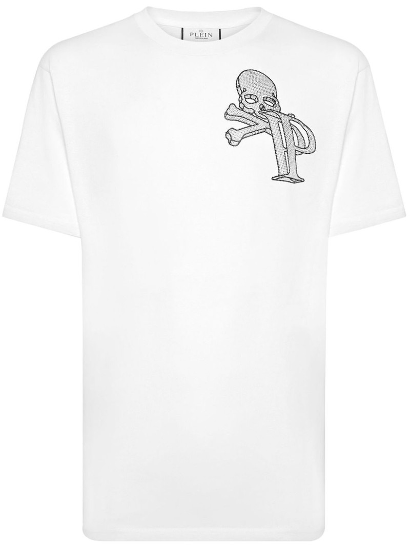 skull logo cotton T-shirt 1