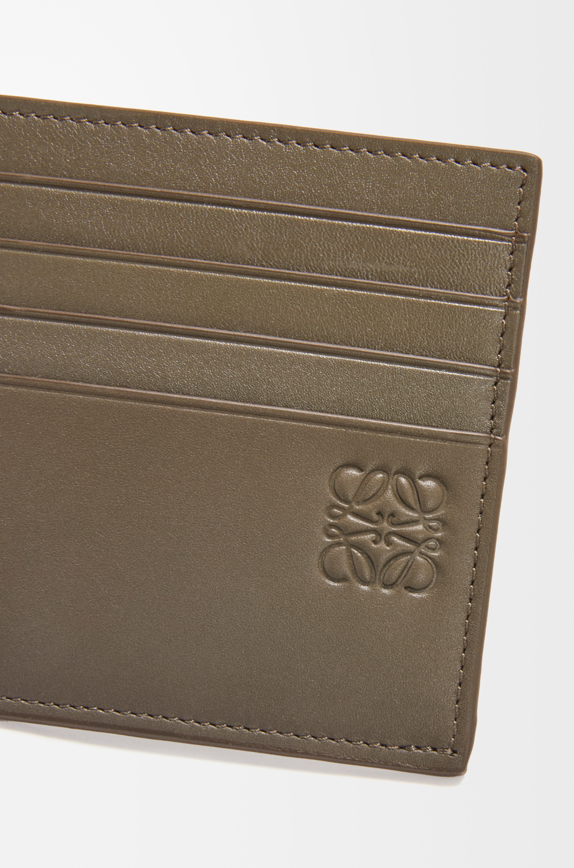 Open plain cardholder in shiny calfskin - 4