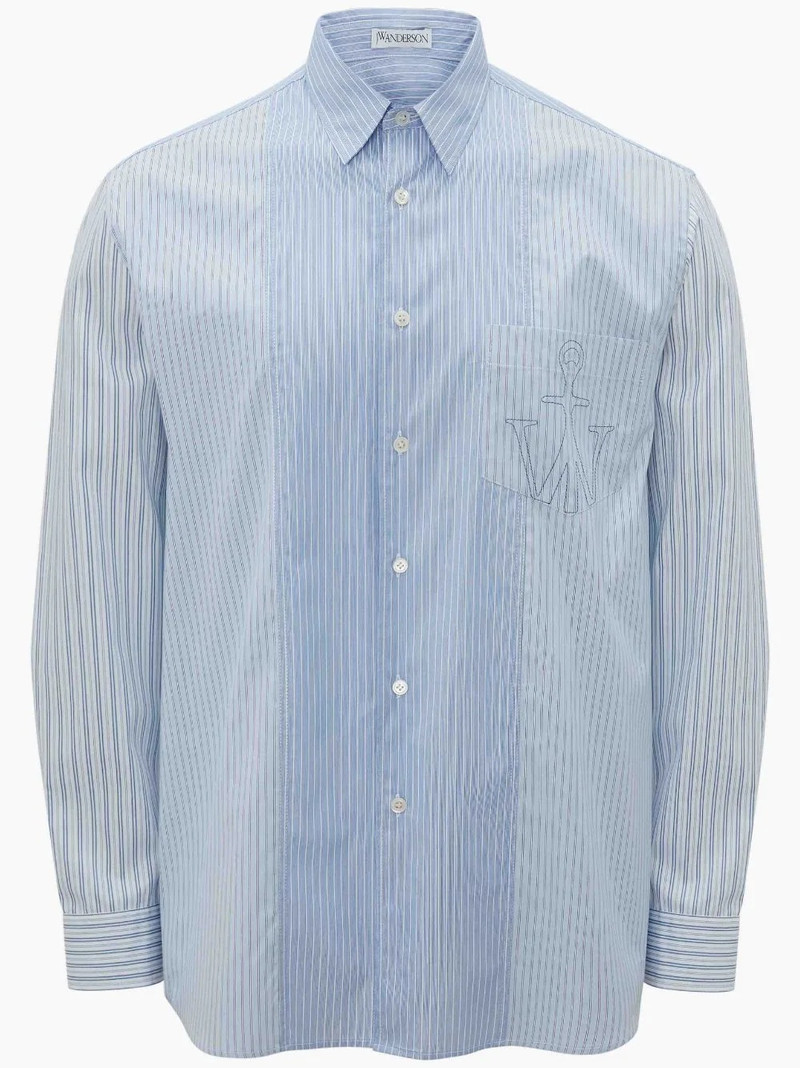 RELAXED STRIPE PATCHWORK SHIRT 1