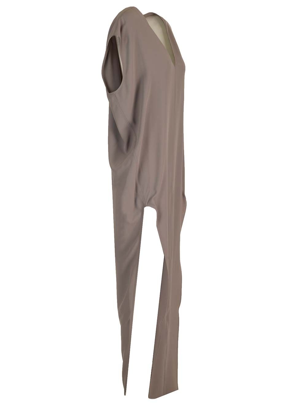 Silk Jersey Long Dress Dresses Grey - 3