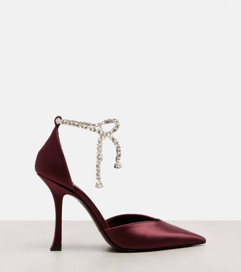 Stevie 100 embellished satin pumps 4