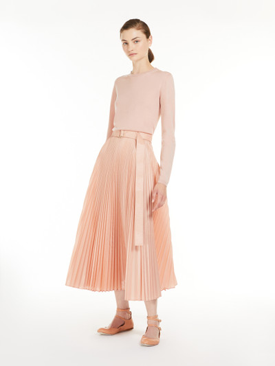 Max Mara TAMBUTO Pleated silk blend skirt outlook