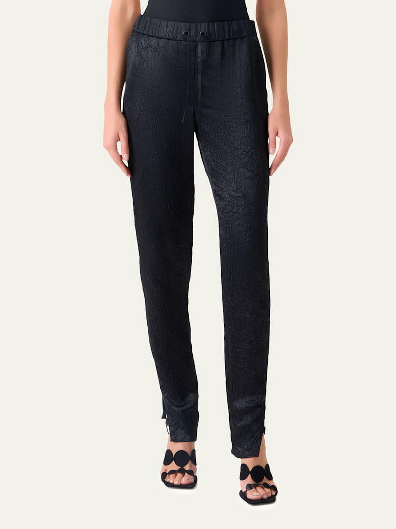 Mike Crinkled Satin Ankle Jogger Pants 4