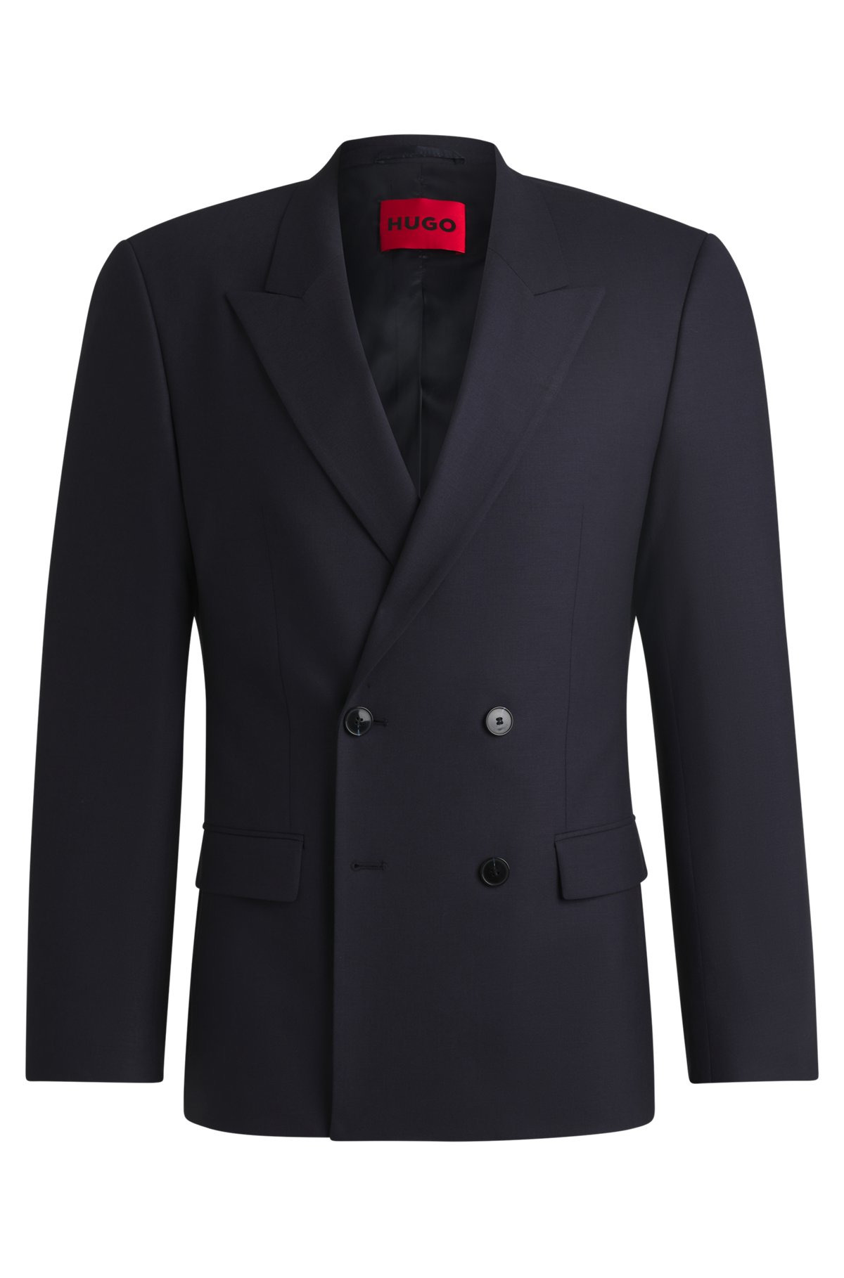 SLIM-FIT JACKET IN WOOL STRETCH POPLIN - 1