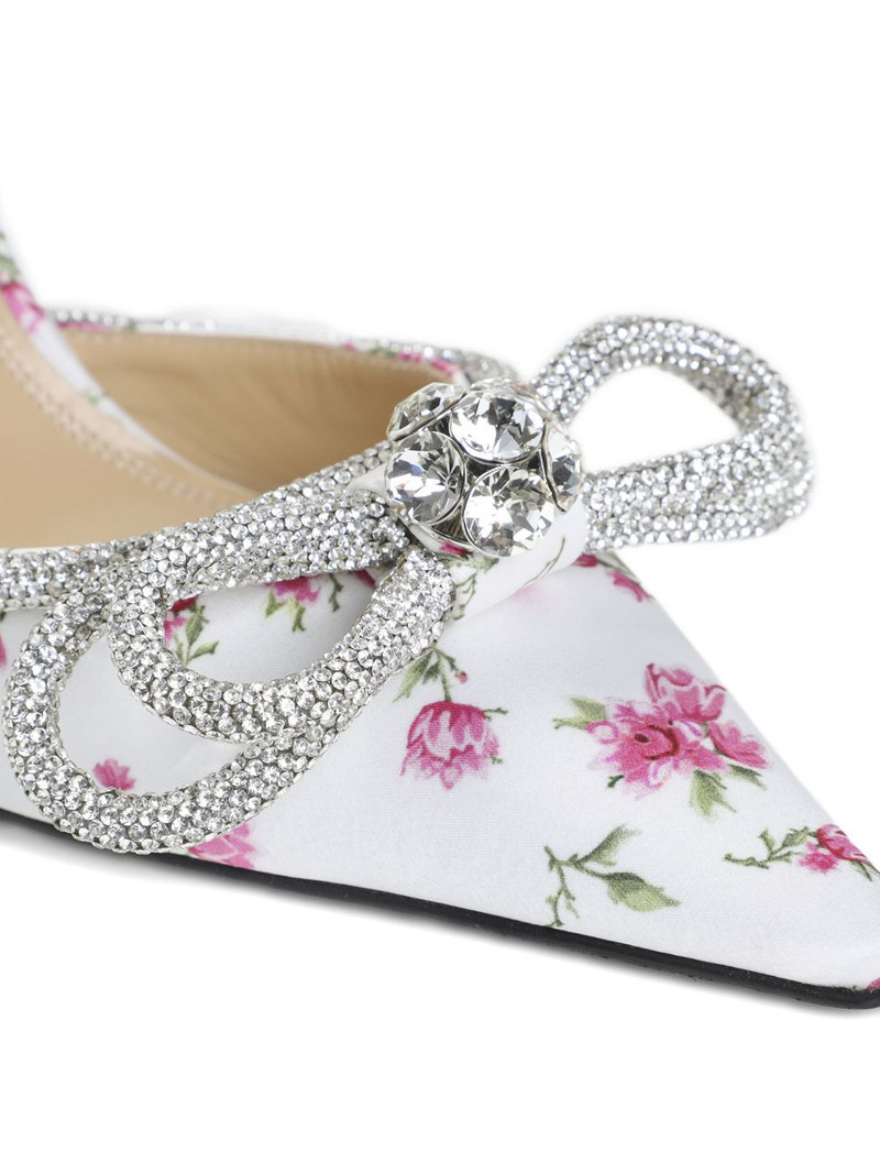 MACH & MACH floral satin embellished pumps outlook
