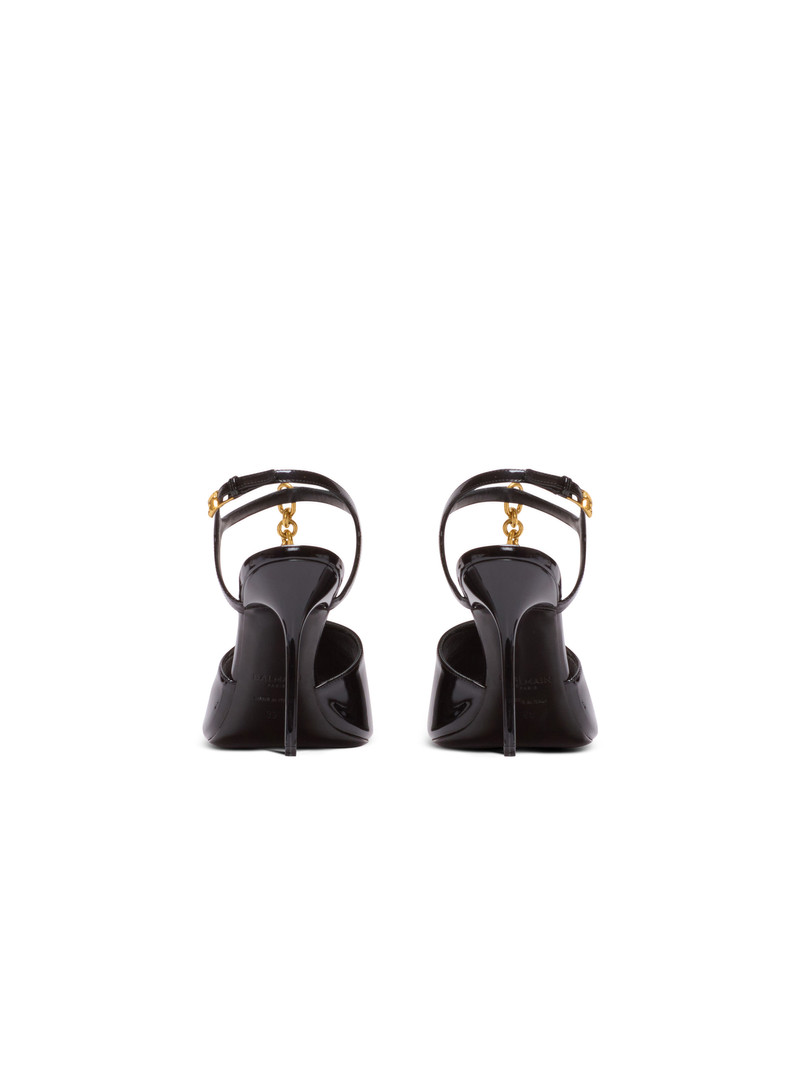 Sync patent leather sandals with heel 3