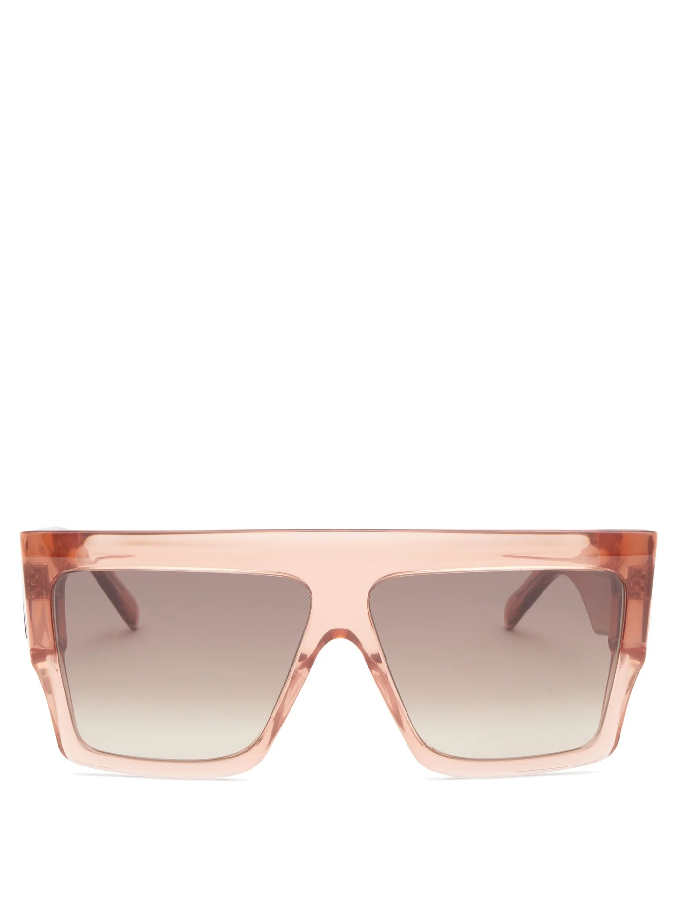 Oversized flat-top acetate sunglasses - 1