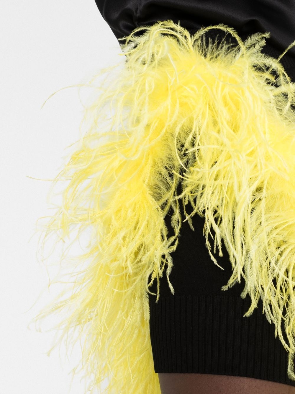 feather-embellished mini skirt - 3