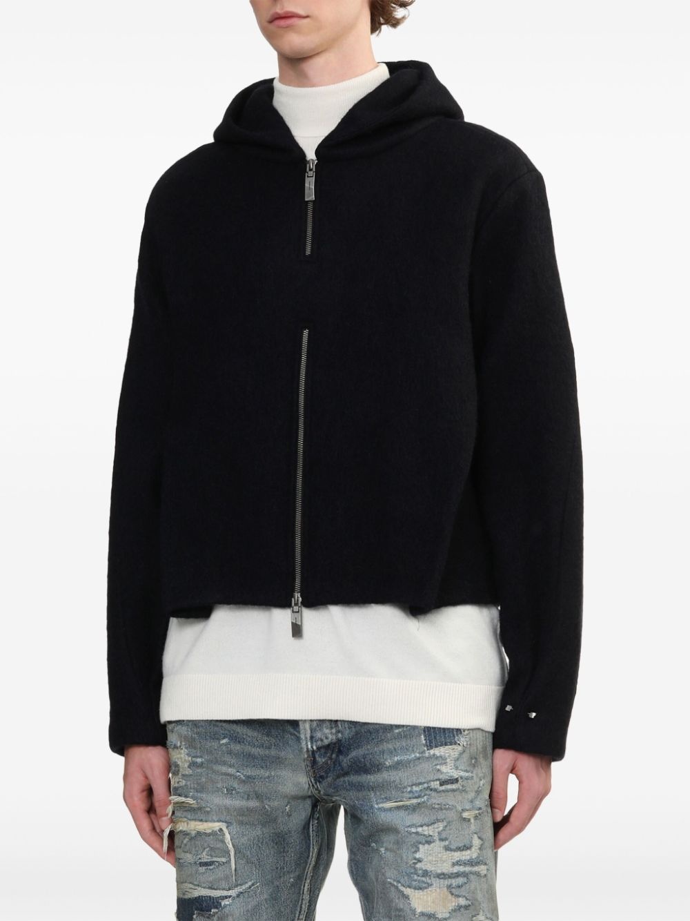 logo-appliqué hoodie - 3