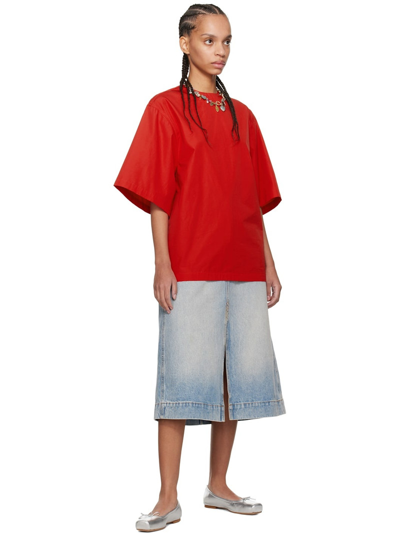 Aeyde Silver Gabriella Leather Ballerina Flats outlook