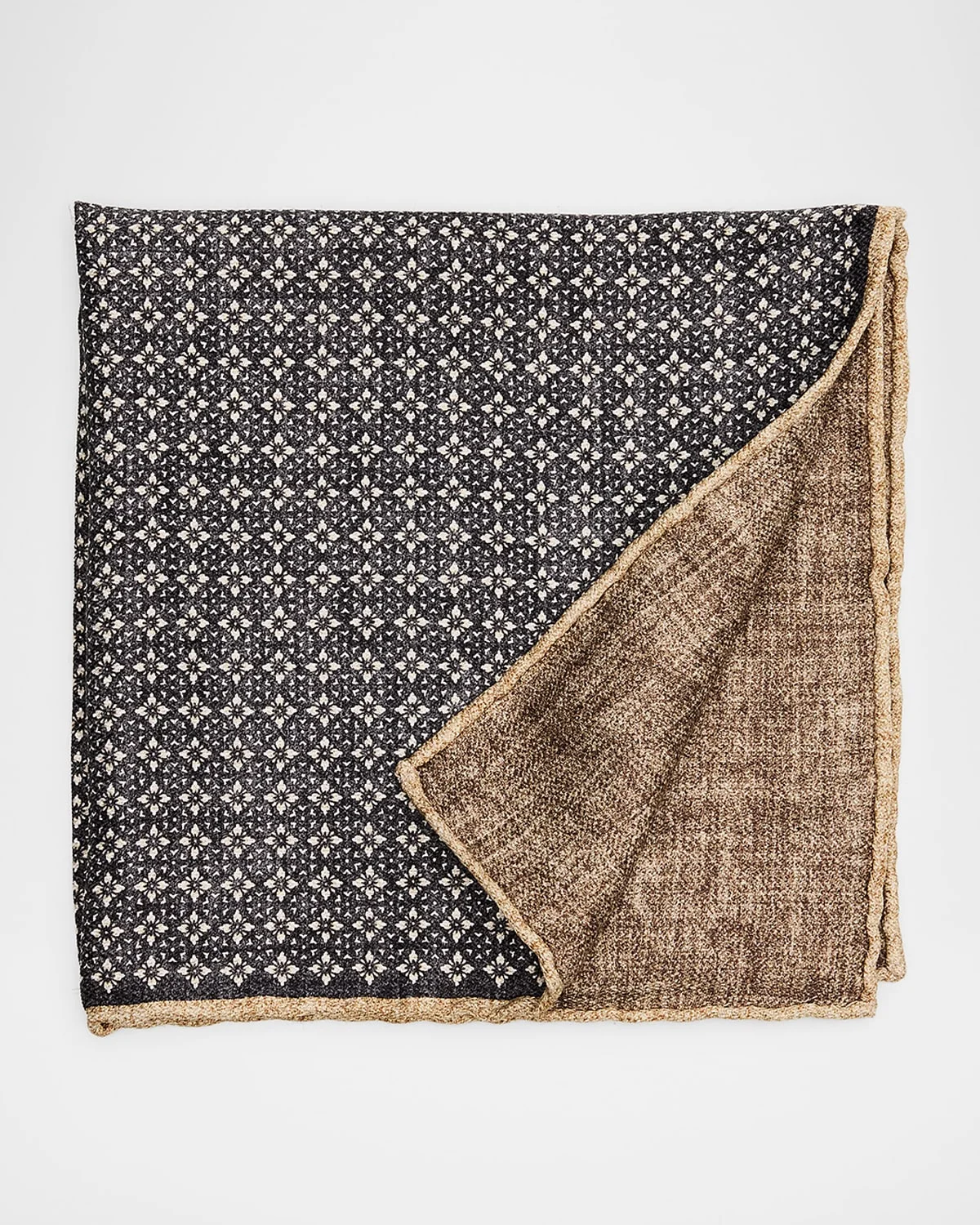 Men's Double-Face Silk Pocket Square - 1