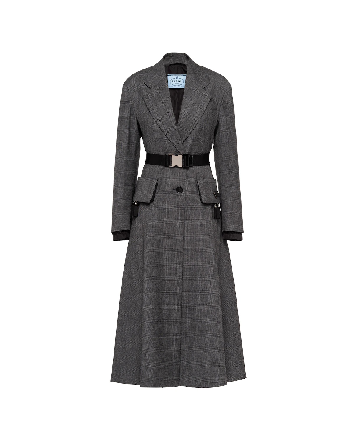 Single-breasted Prince of Wales check coat - 1