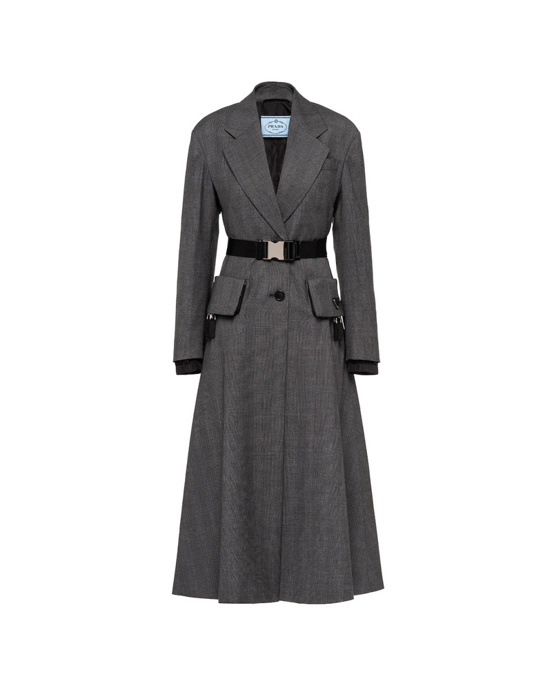 Single-breasted Prince of Wales check coat 1