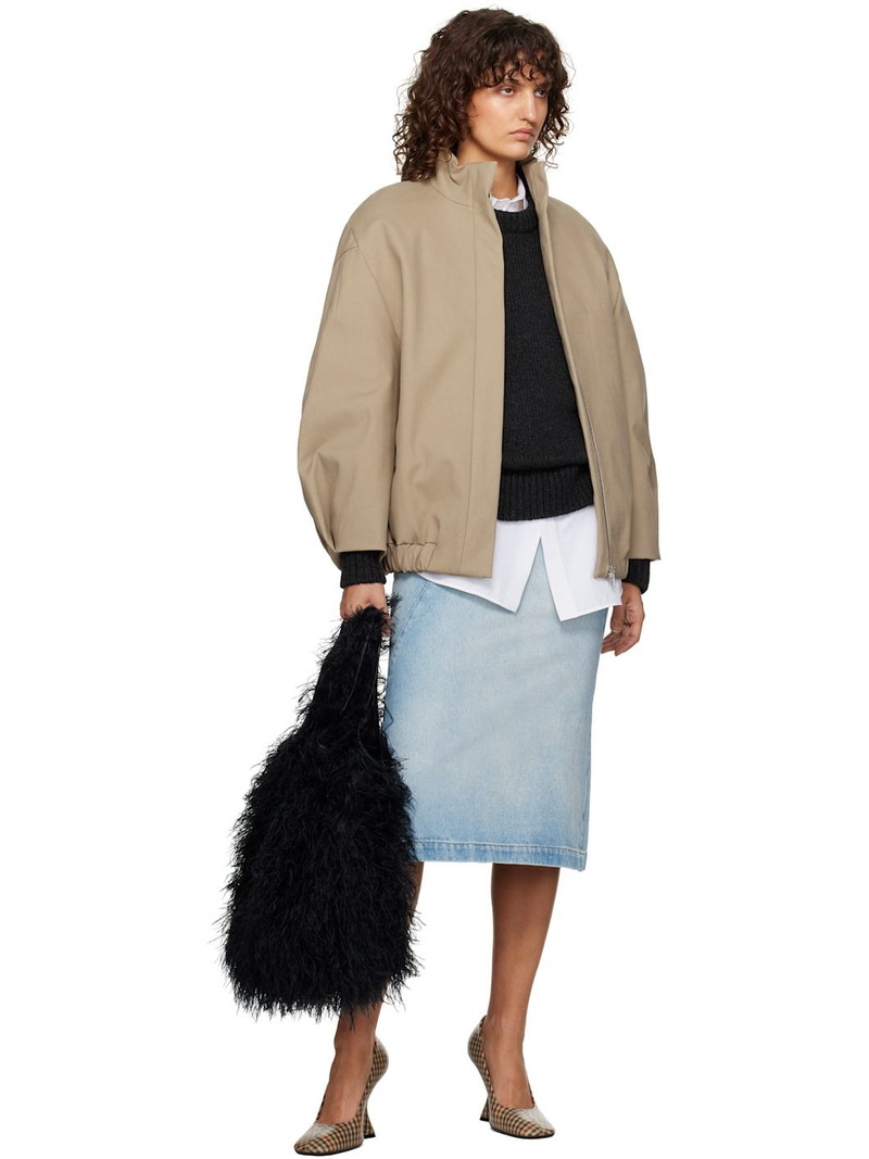 Dries Van Noten Beige Leather Wedge Heels outlook