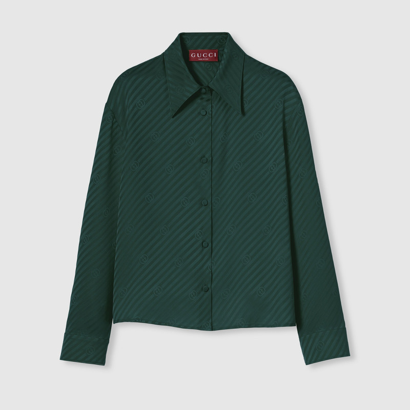 Interlocking GG silk jacquard shirt 1
