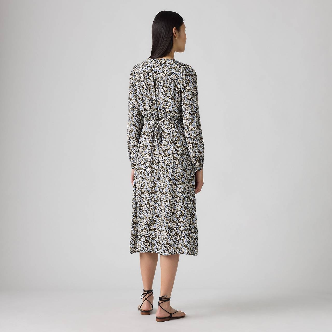 SARINA LONG SLEEVE MIDI DRESS - 3