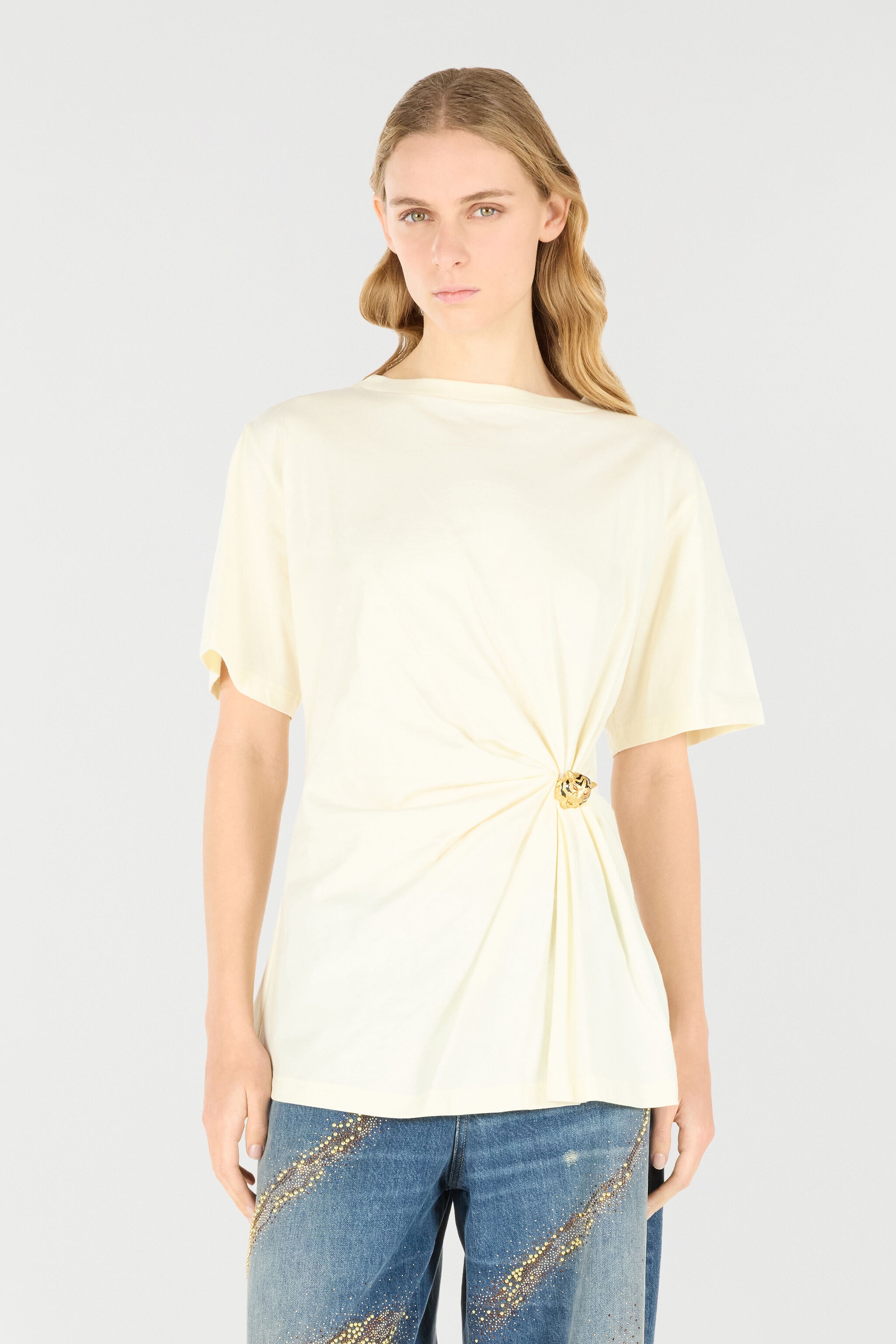 T-Shirt with Jewel Tiger Head - 3