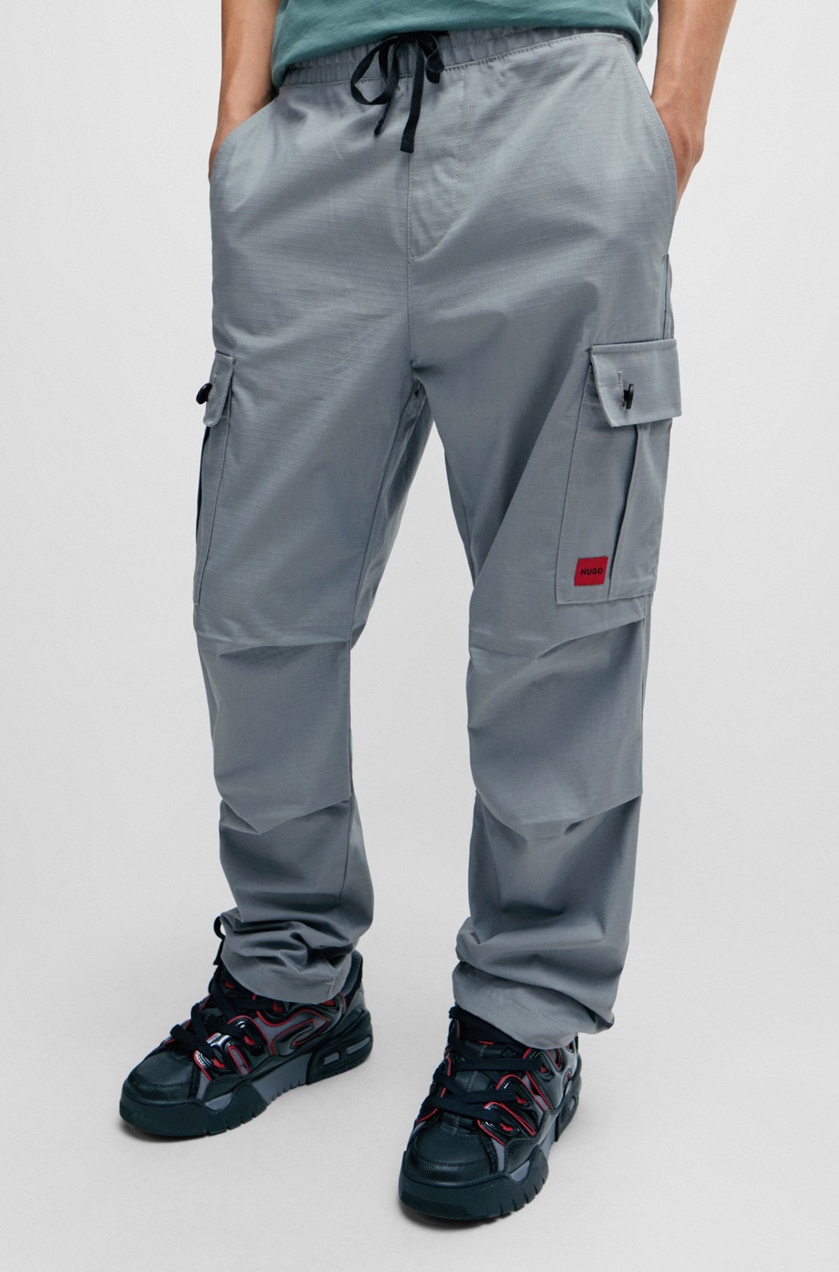 REGULAR-FIT CARGO TROUSERS IN RIPSTOP COTTON - 5