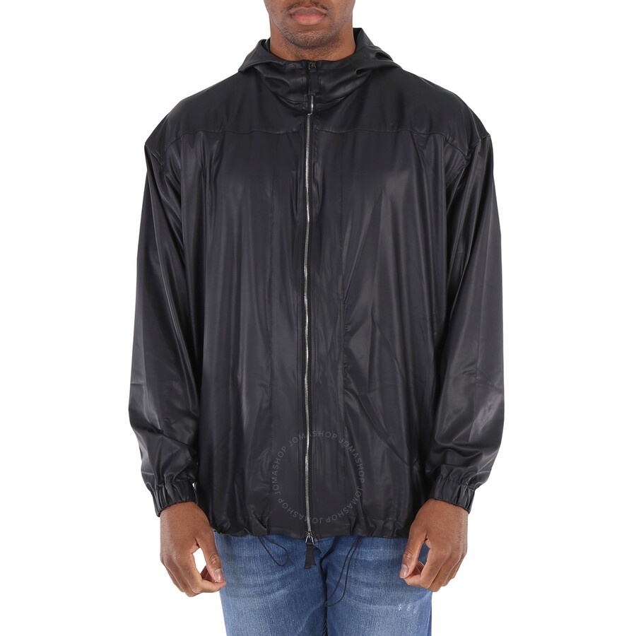 Emporio Armani Black Hooded Technical-jersey Blouson Jacket - 3