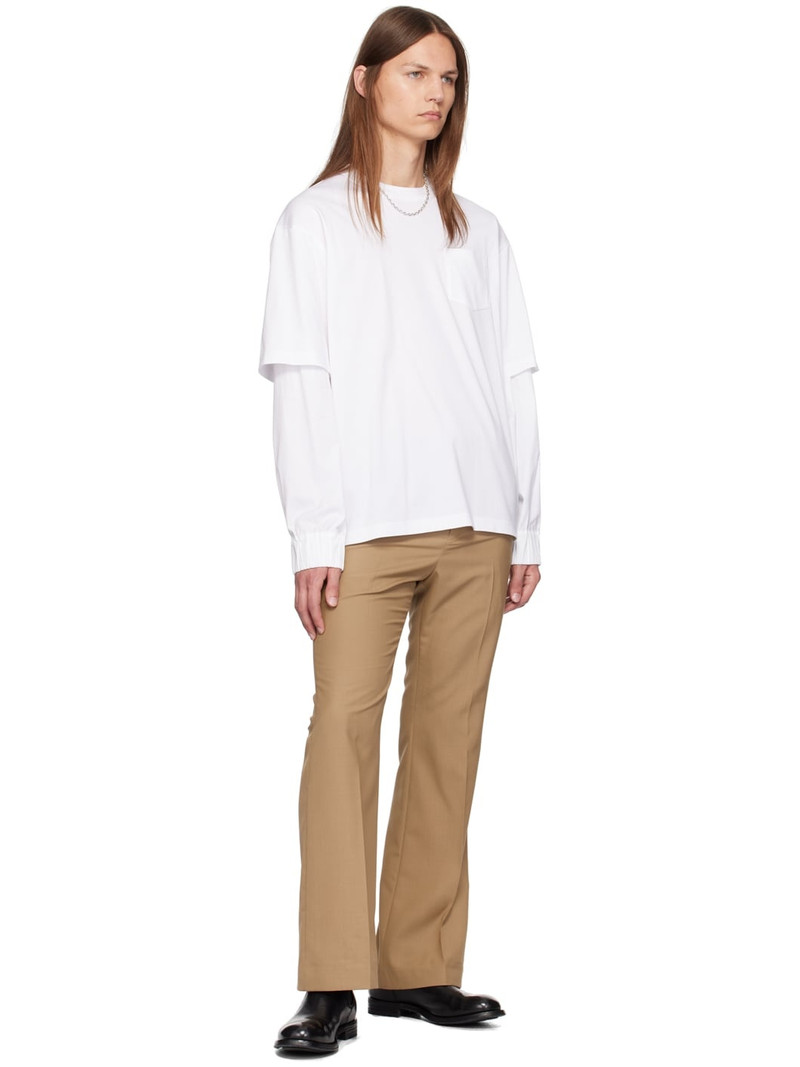 sacai White Layered Long Sleeve T-Shirt outlook