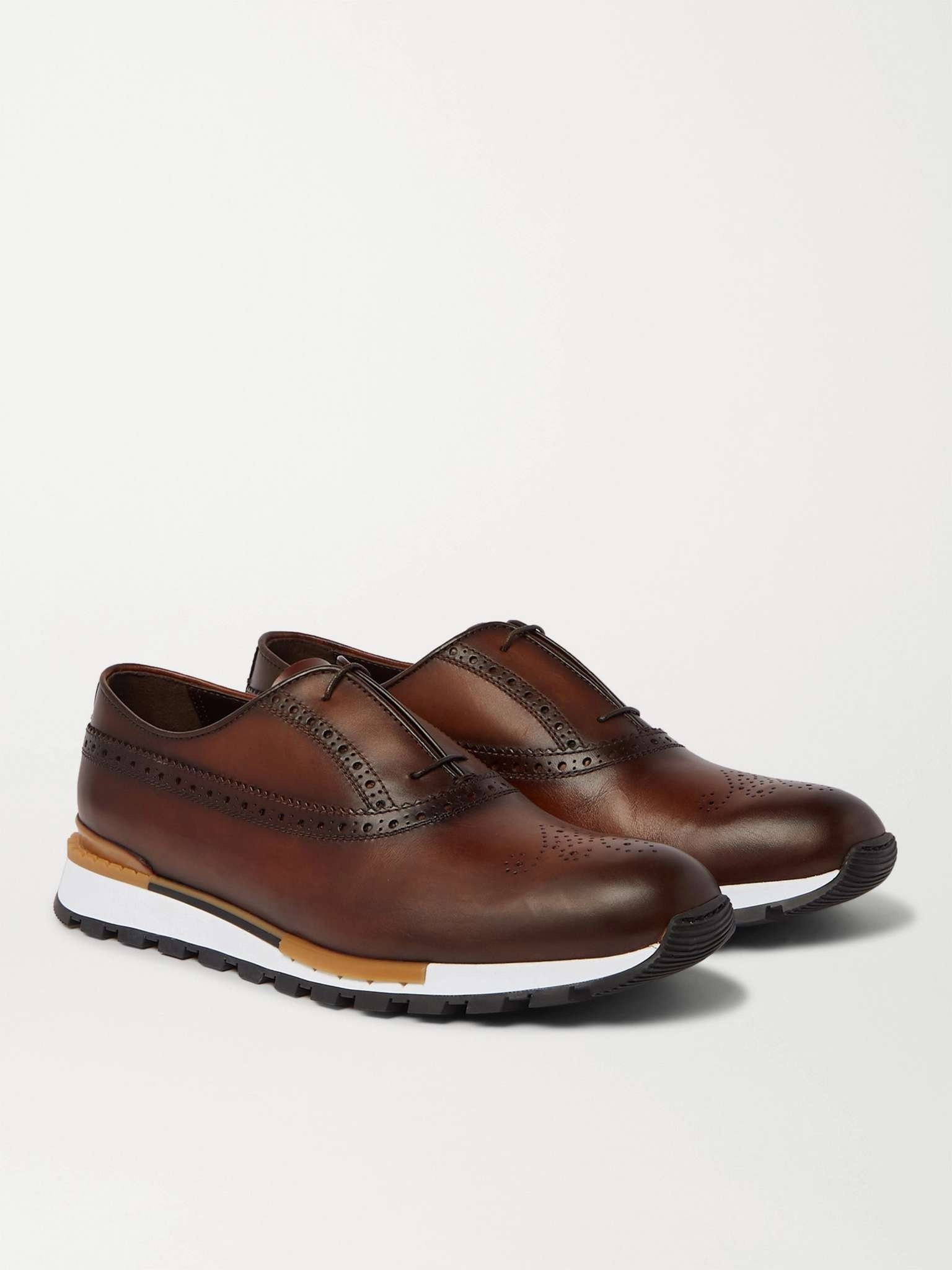 Fast Track Leather Brogue Sneakers - 4