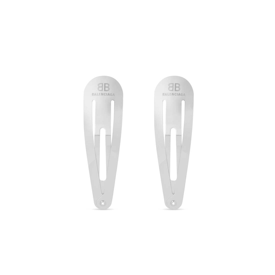 BALENCIAGA Women's Holli Xxl Clip Set in Silver | REVERSIBLE