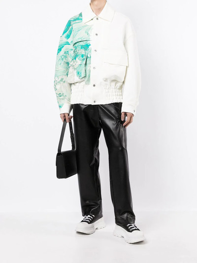 FENG CHEN WANG printed denim jacket outlook