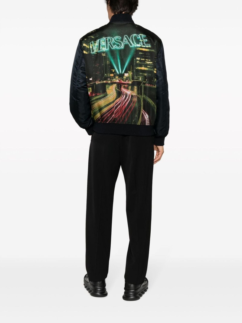 VERSACE graphic-print bomber jacket outlook