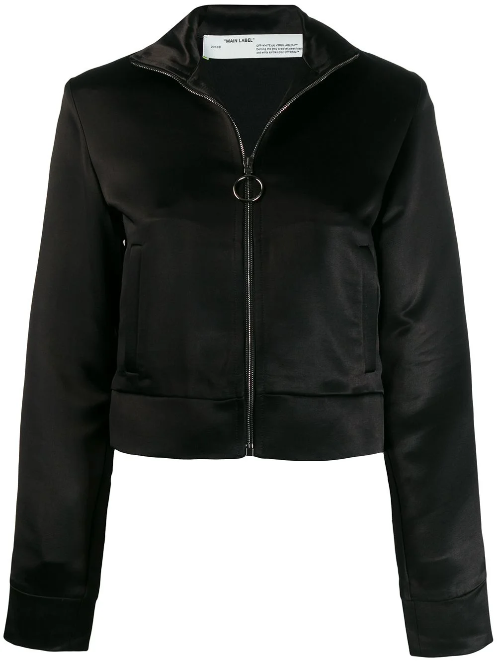 contrast stripe zip-front jacket - 1