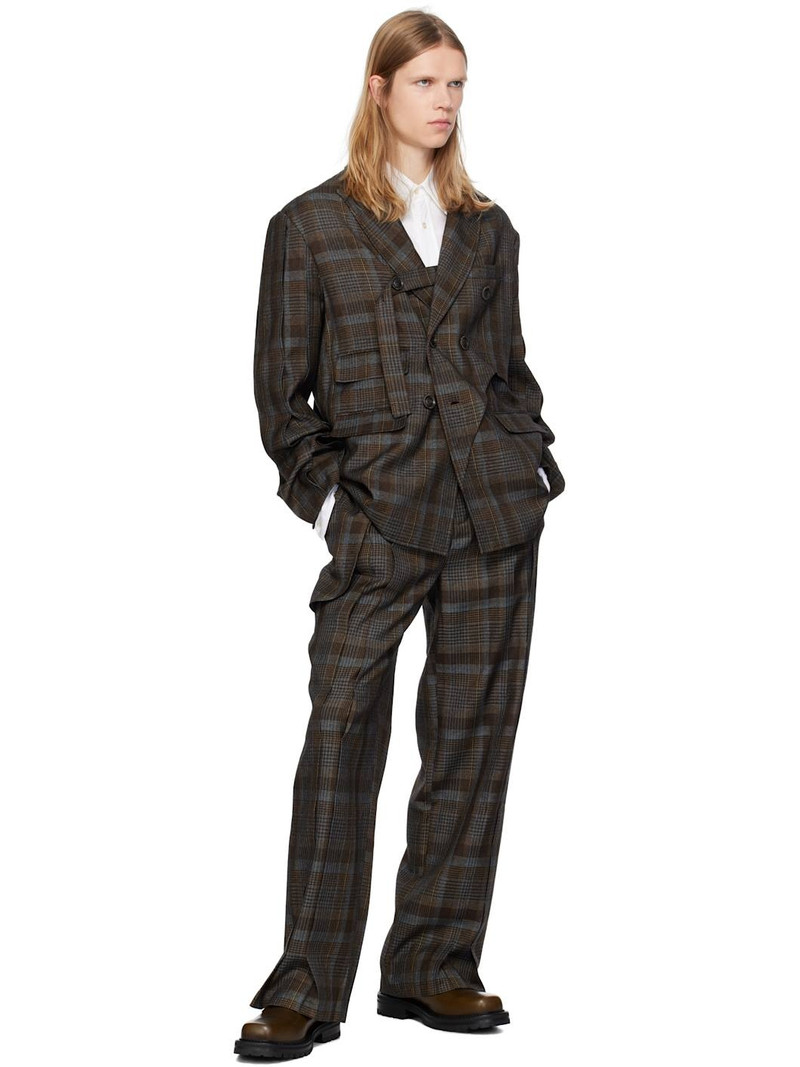 Andersson Bell Brown SOE Check Wrap Trousers outlook