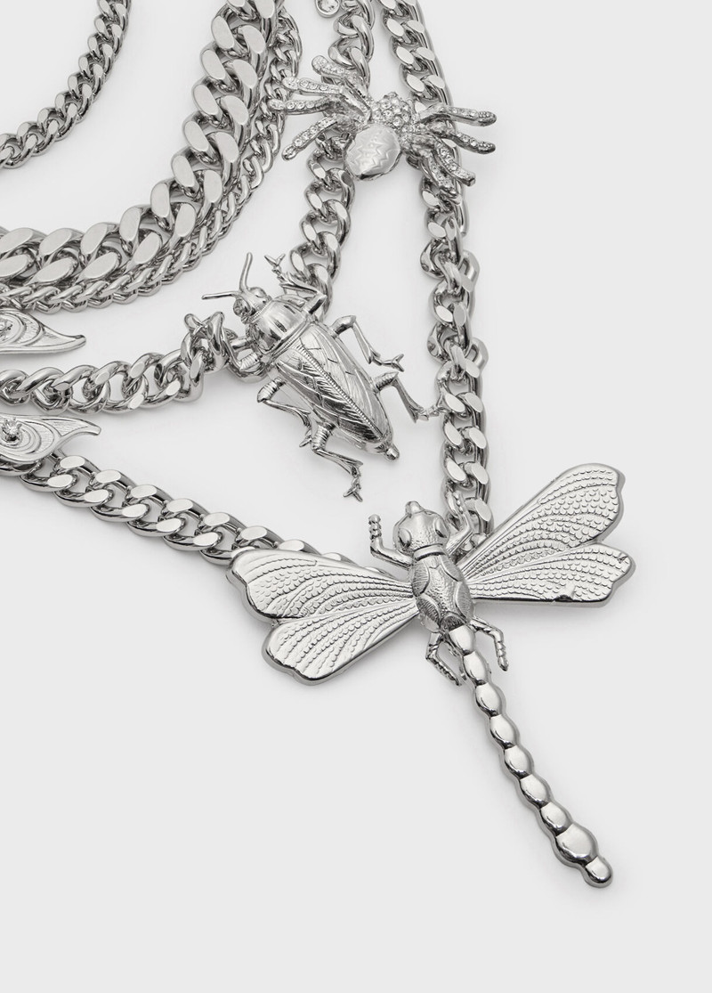MULTICHAIN NECKLACE WITH BUTTERFLIES AND INSECTS 3