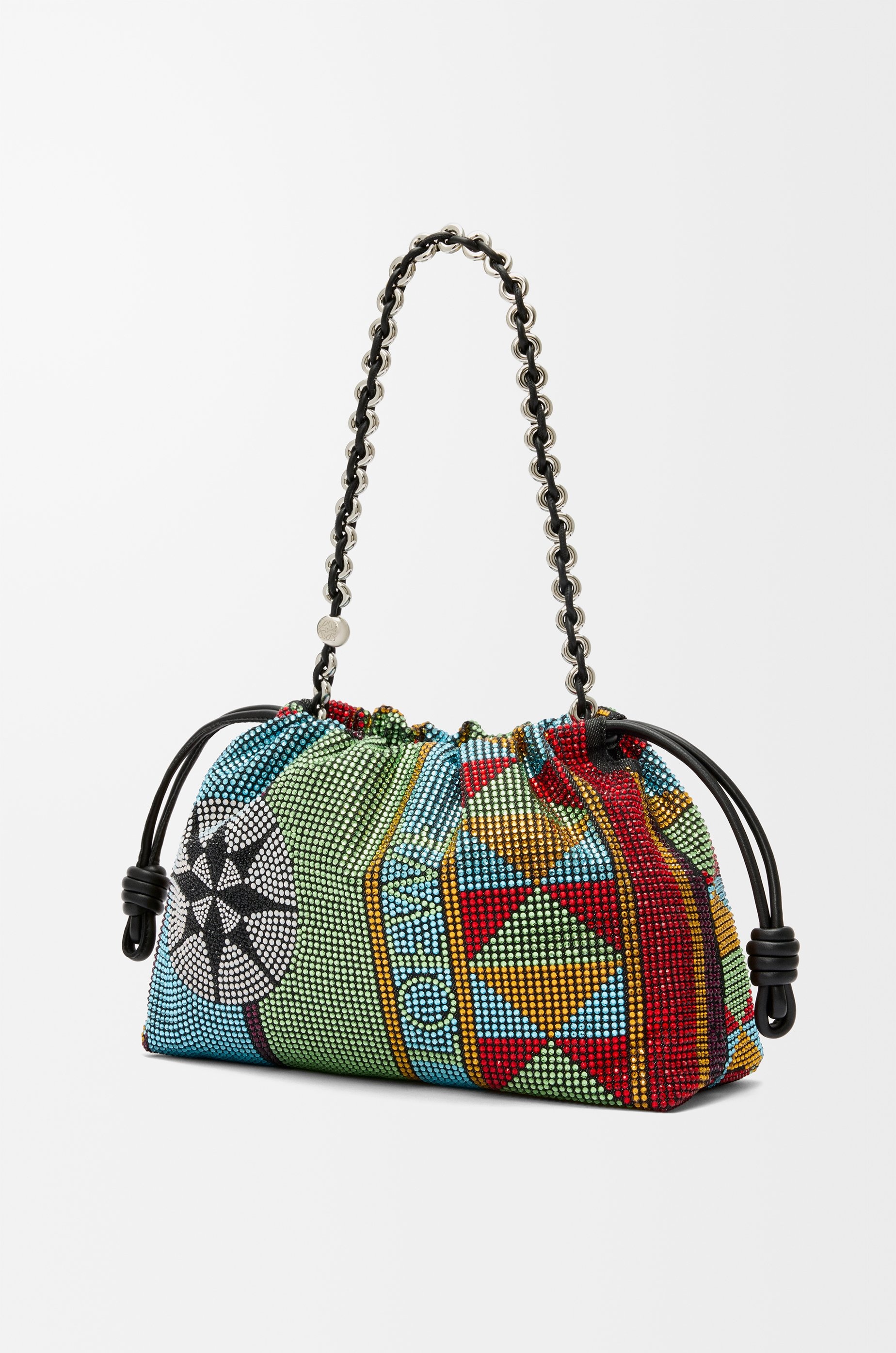 Medium Flamenco purse in embellished denim - 5