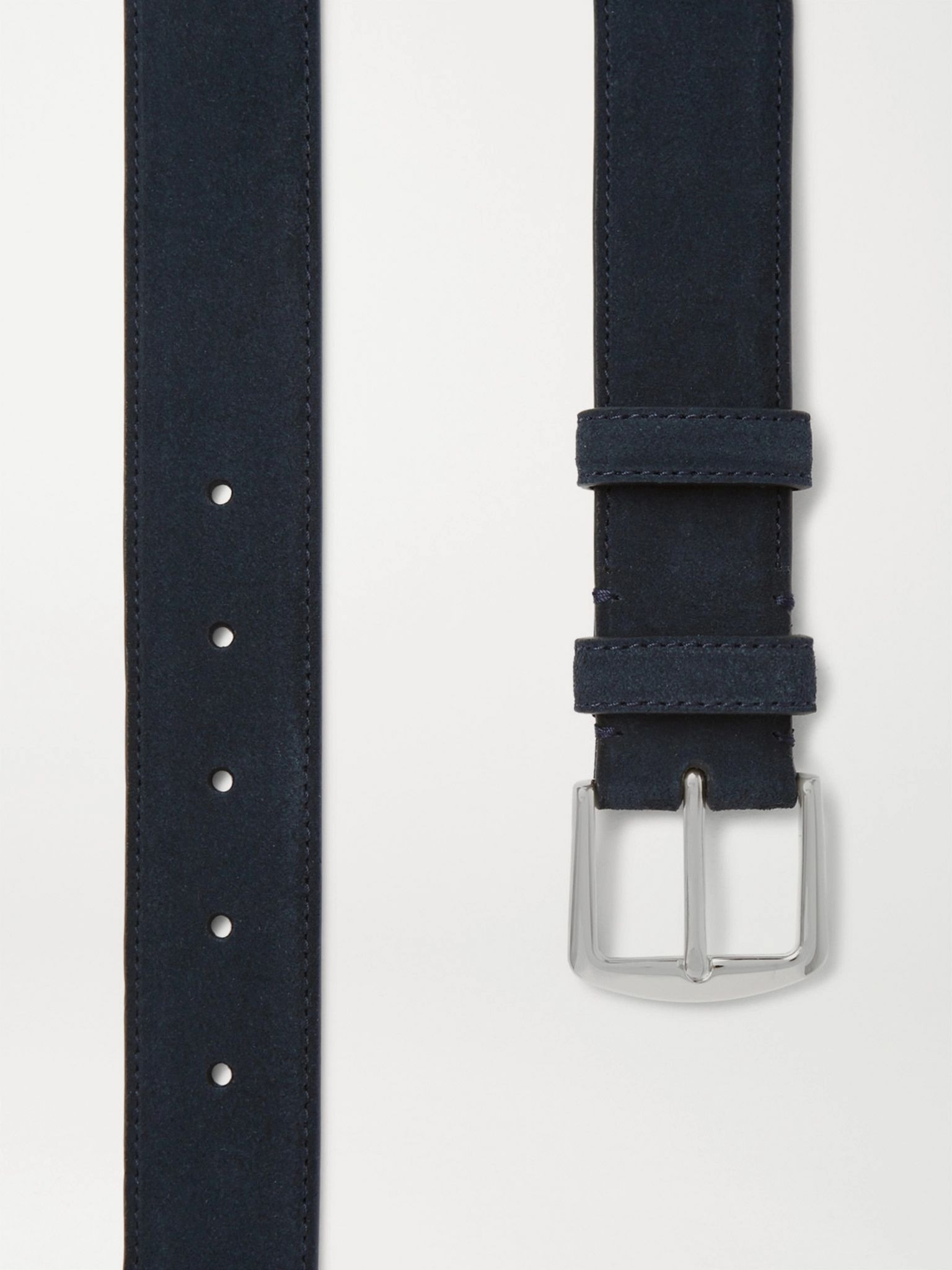 3.5cm Midnight-Blue Suede Belt Blue - 2
