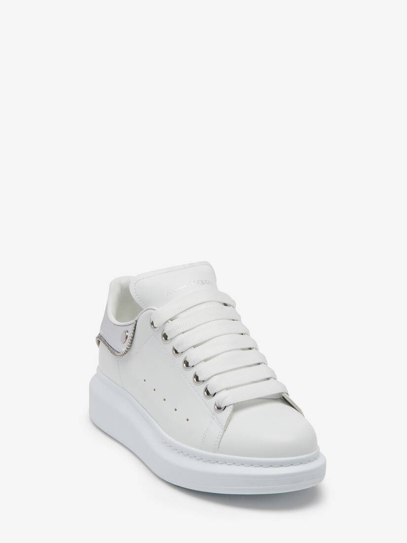 Women's Oversized Sneaker in White/silver - 2