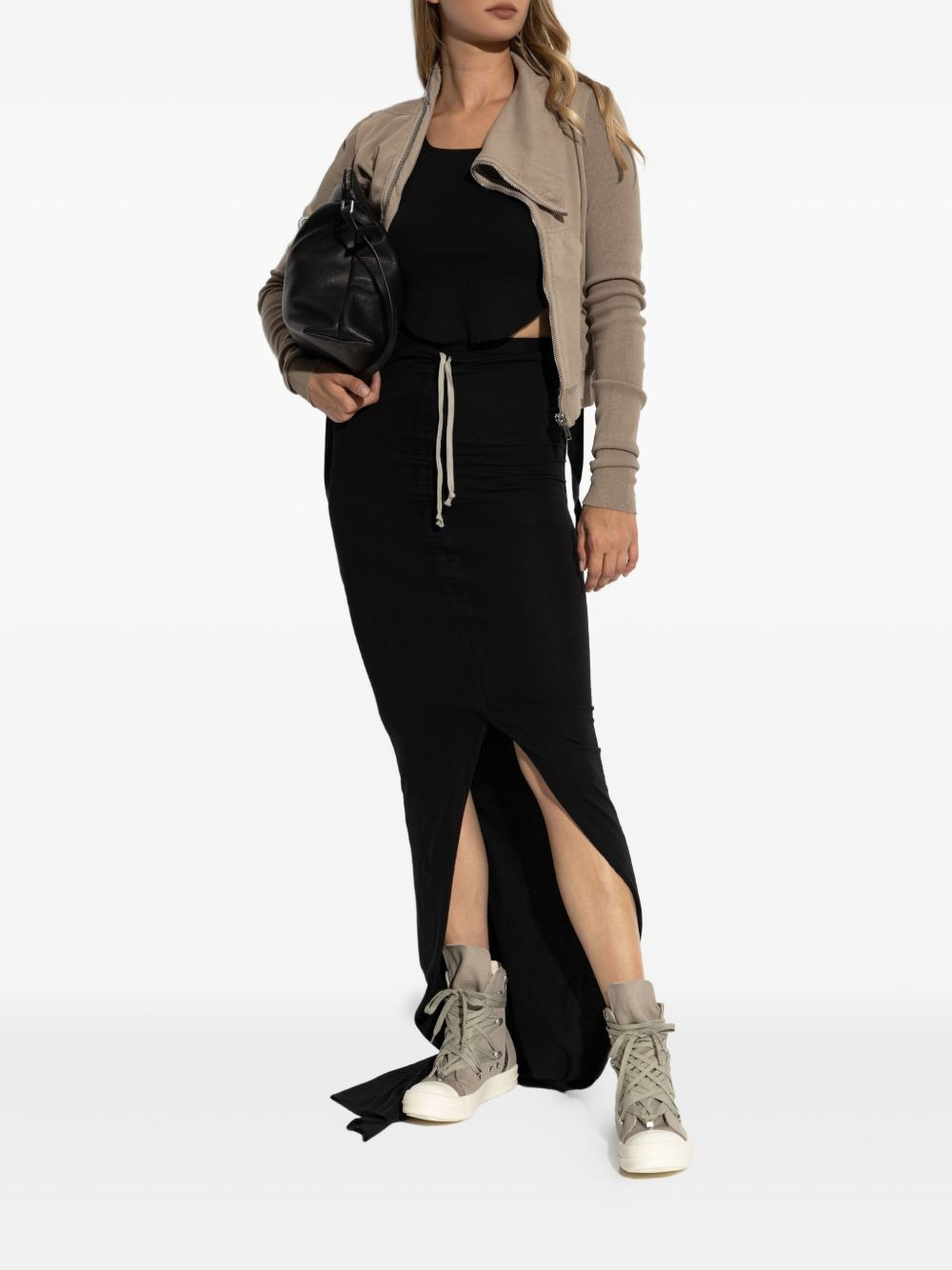 high-neck zip-front jacket - 2