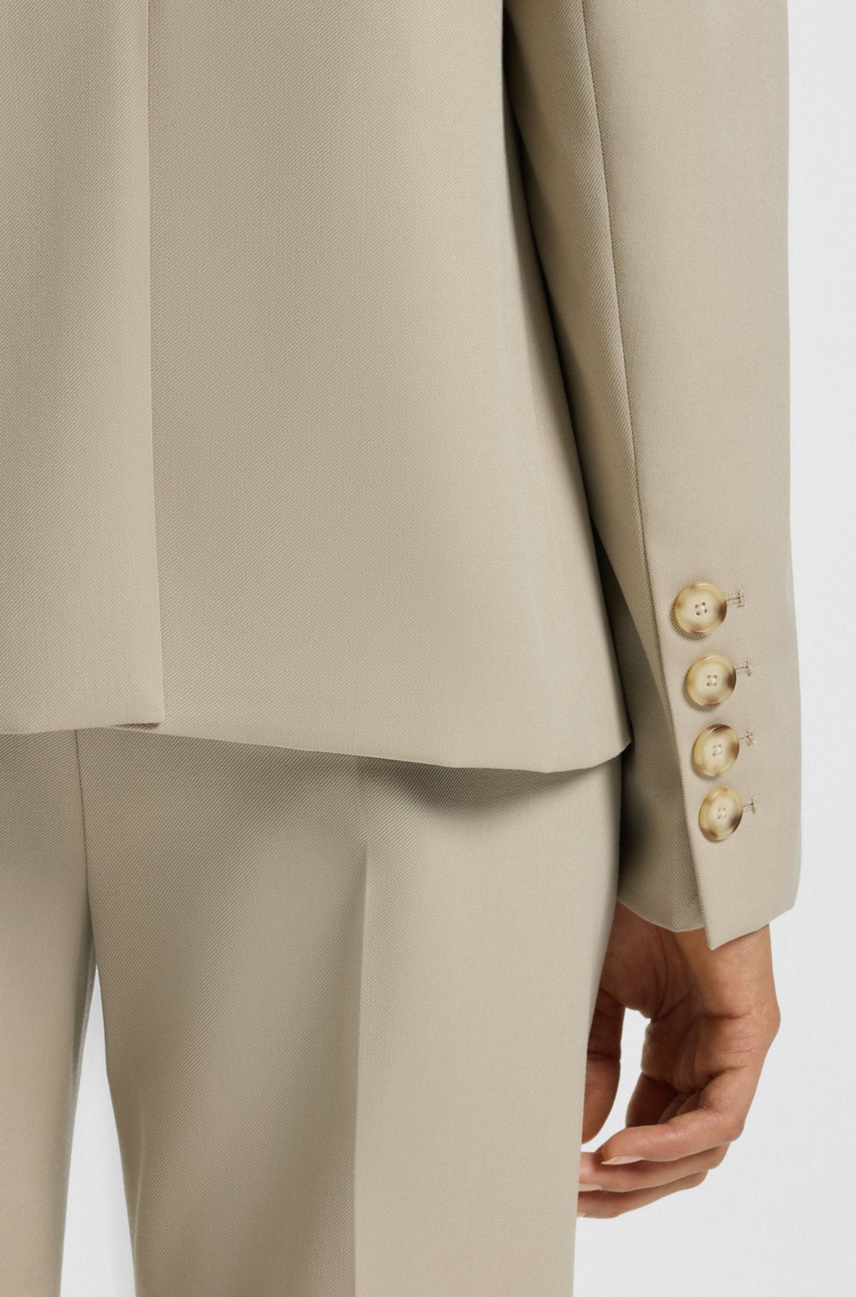 REGULAR-FIT BLAZER IN VIRGIN-WOOL TWILL - 6