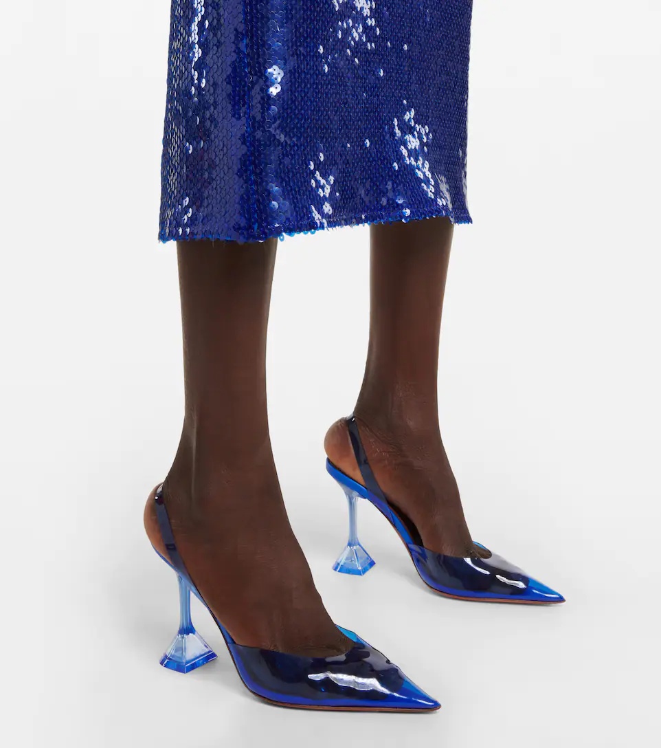 Holli Glass PVC slingback pumps - 4